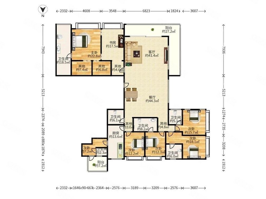5年才出一套超高层顶豪大宅  天鹅湖花园c栋01 全湖海景