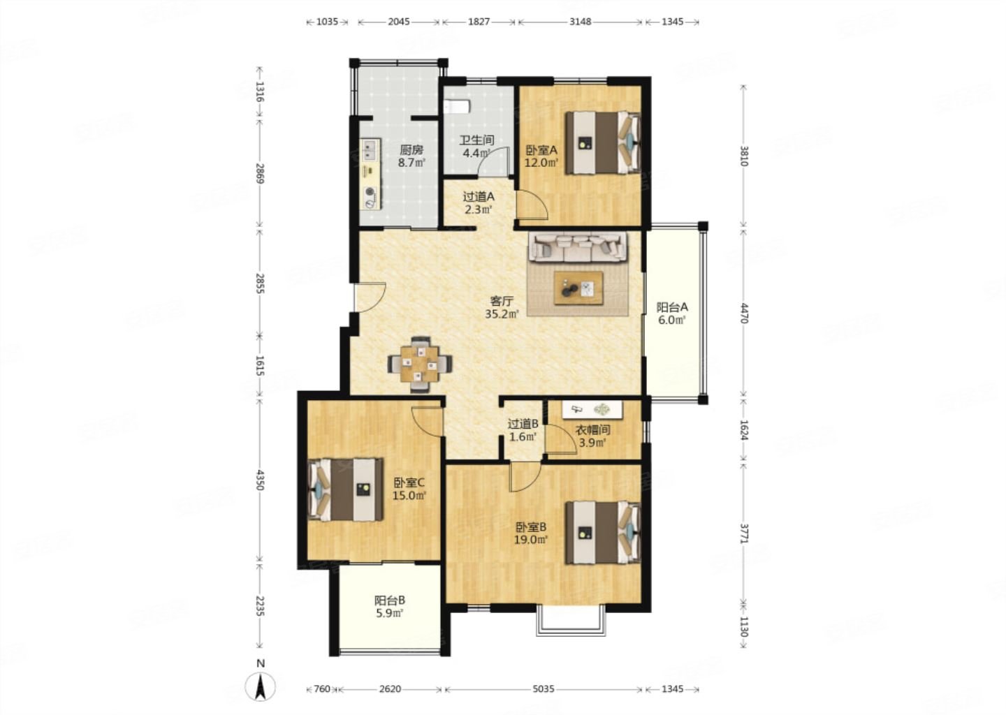 老山脚下林景雅园精装三房环境优美价格可谈满两年