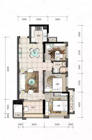 下埔建委小区2室2厅2卫77.43㎡南65万