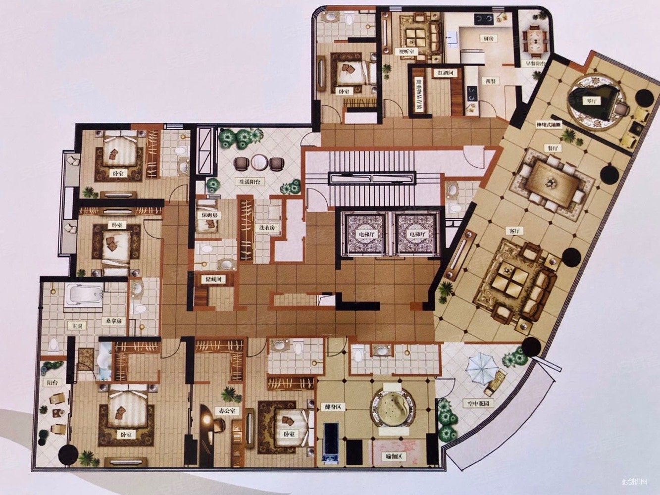 南昌雅颂居7室3厅6卫568.81㎡南北2668万