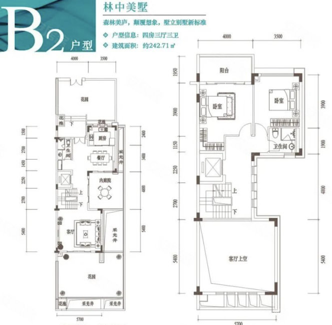 方直君御(别墅)7室5厅7卫268㎡南北880万