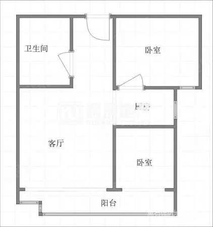 铁厂家属院2室1厅1卫77㎡南北54万