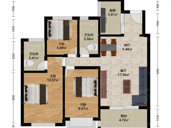 杭州西湖西湖三墩建发金辉紫璋台建发金辉紫璋台 4室2厅2卫 电梯房 精