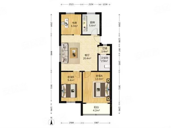 青岛崂山高科园春光山色3期春光山色套三厅低楼层精