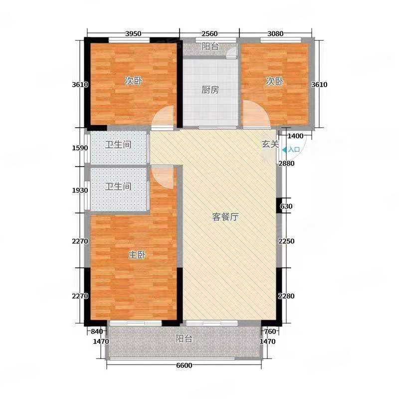 慈利碧桂园3室2厅2卫120㎡南北72.8万