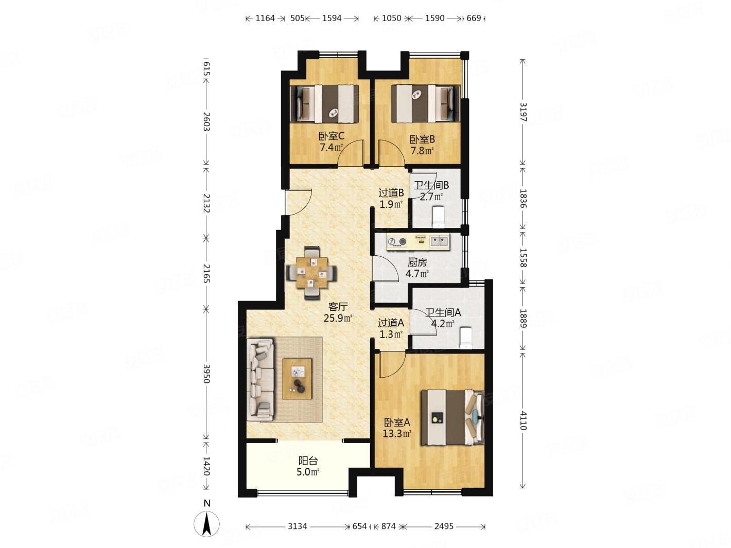 融创臻园,地铁口精装修拎包入住,采光好通透地暖空调都有.