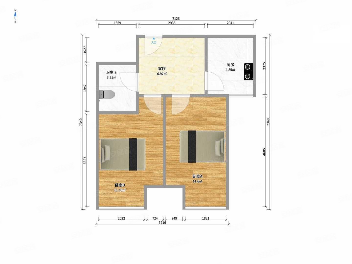 大华爱琴湾两室小户型辽师附近车站购物方便急售