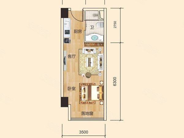 南宁良庆五象大道彰泰城(b区)彰泰城一室一厅一卫,总部基地,楼下地铁