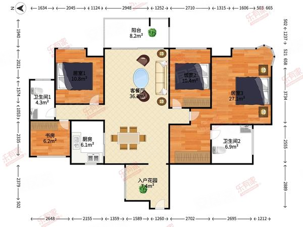 中粮一品澜山花园(公寓住宅)4室2厅2卫87.38㎡南北230万