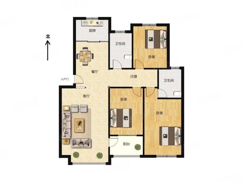 多层三楼 h户型高档装修 房型正格局好 诚意出售 好房子