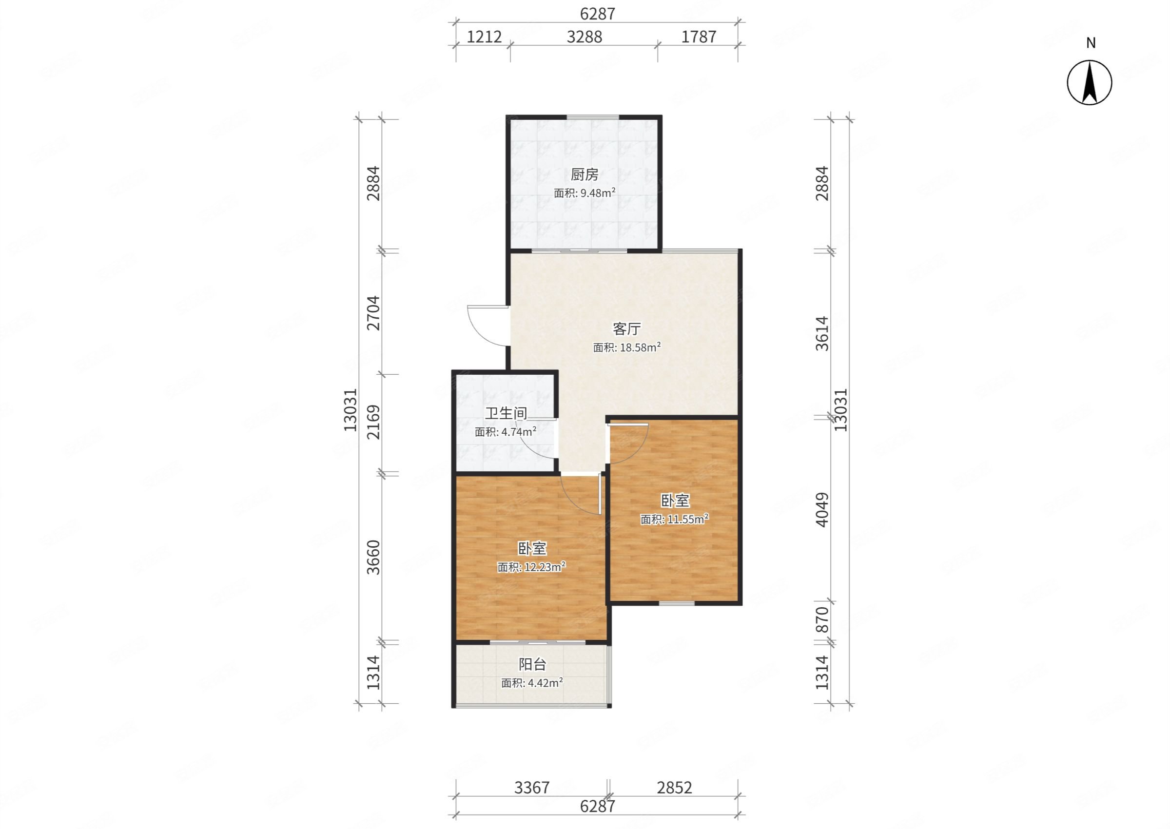 怡水嘉园 地铁口 中间楼层 双南户型 采光无遮挡