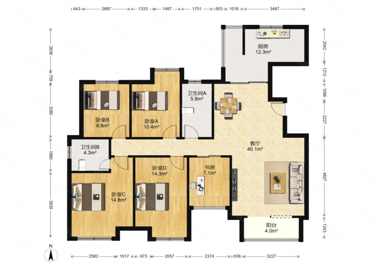 天地源枫林意树南北通透精装修采光好周边商圈成熟