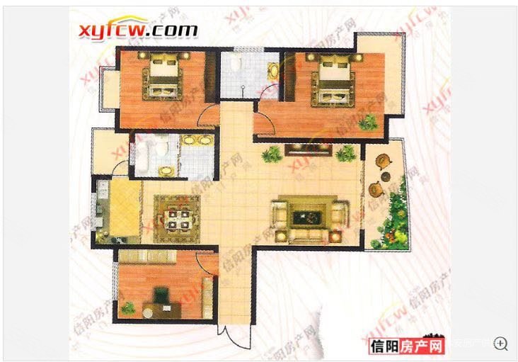 龙湖春天3室2厅2卫126.47㎡东51万