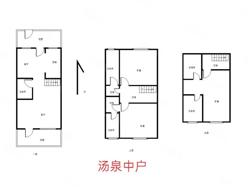 鑫苑汤泉世家南区(别墅)3室2厅3卫151㎡南北120万