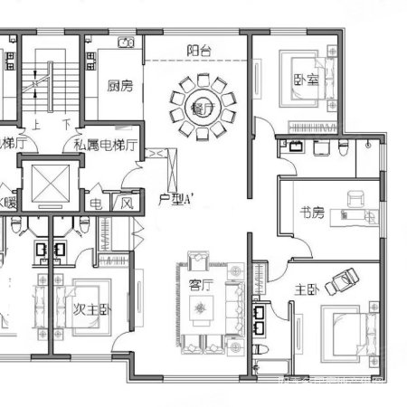 中鼎半岛6室2厅4卫295㎡南北260万