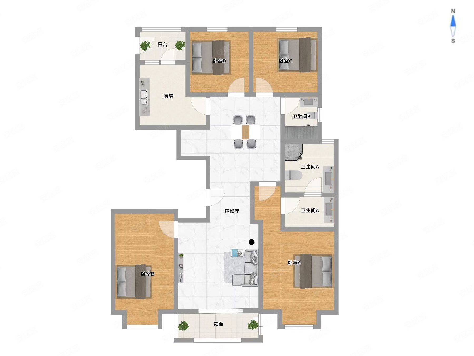 普罗旺世温泉别墅(住宅)4室2厅3卫204㎡南520万