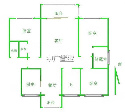 梦溪嘉苑(中区)3室2厅1卫141.63㎡南北117万