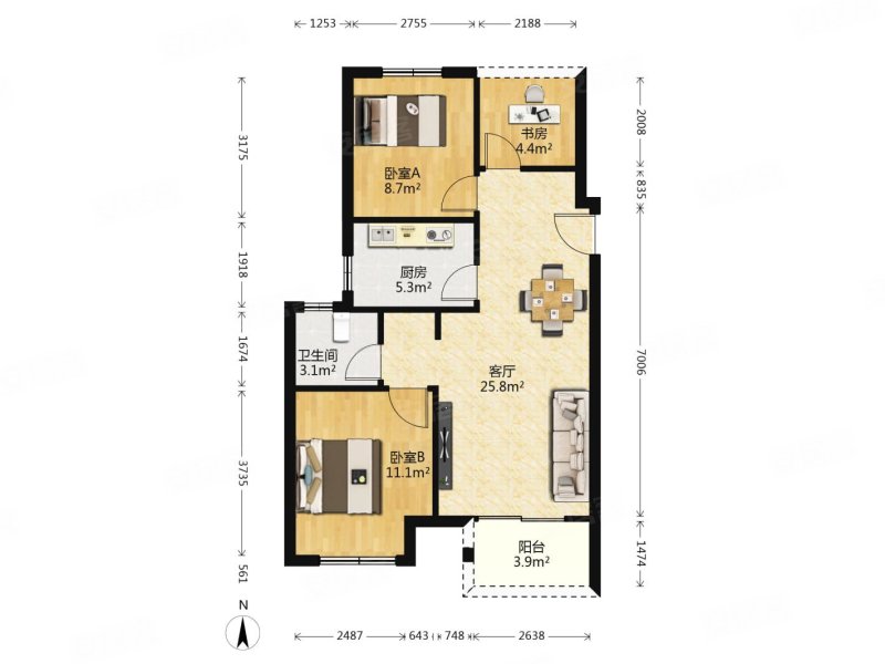 金地旁 新城香悦澜山 三房 十楼 无个税 随时看
