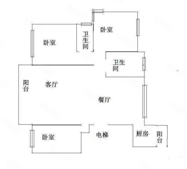 上江郡3室2厅2卫108.14㎡南48万