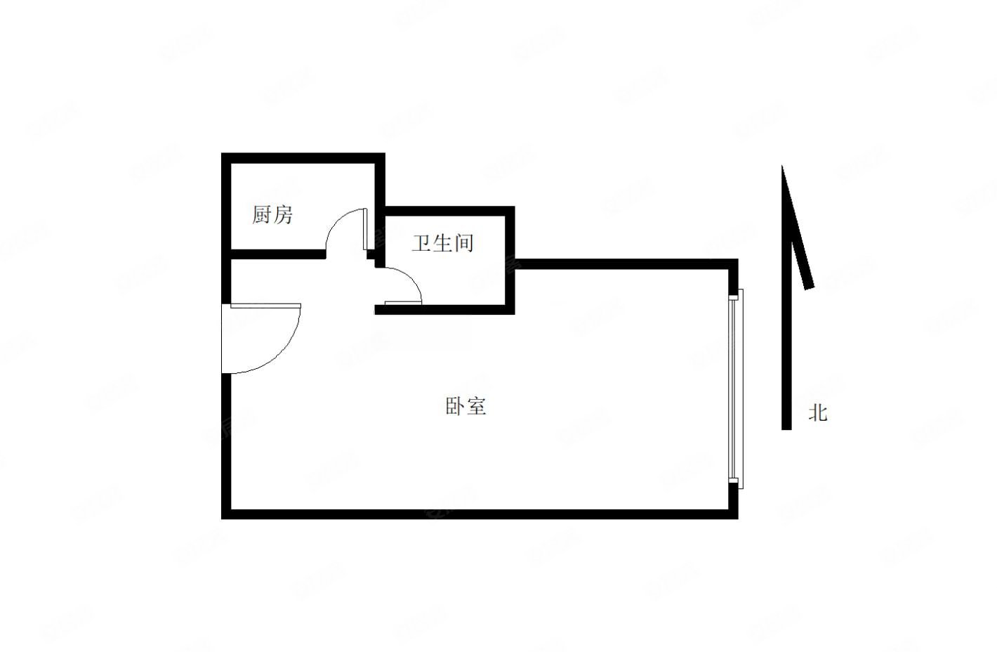 京隆国际公寓1室1厅1卫55.15㎡东135.1万