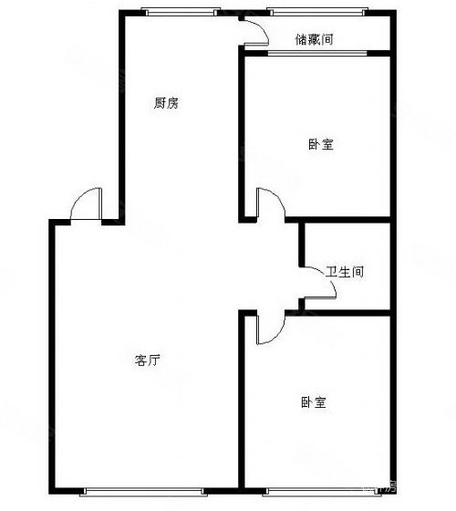 爱心公寓2室1厅1卫79㎡南北46万