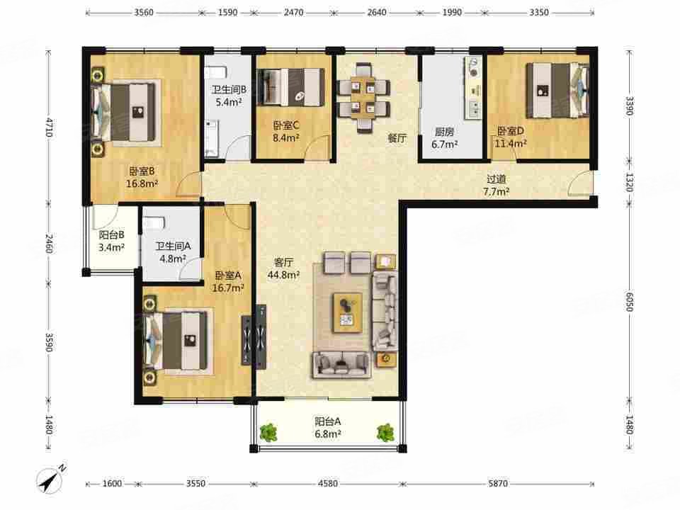 保利林语溪公寓住宅楼层好南北通透有电梯双卫