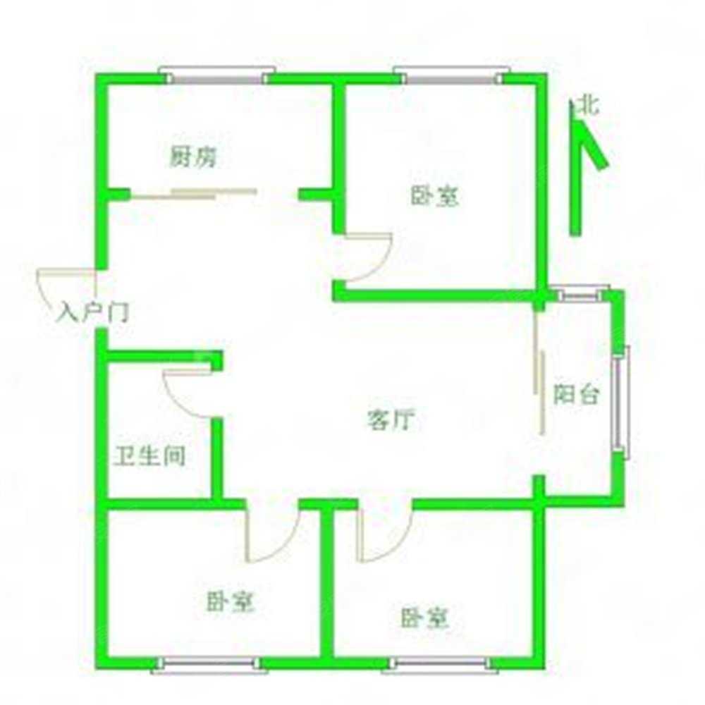 瑞景新城3室2厅1卫98㎡南北73万