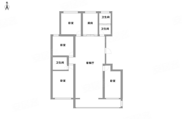 阳光花园(张店)4室2厅2卫180㎡南北126万