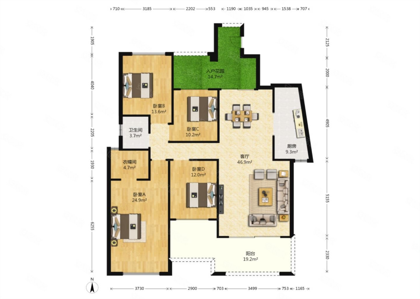 芙蓉区东雅旁纯板楼公摊少中间楼层采光通风视野佳