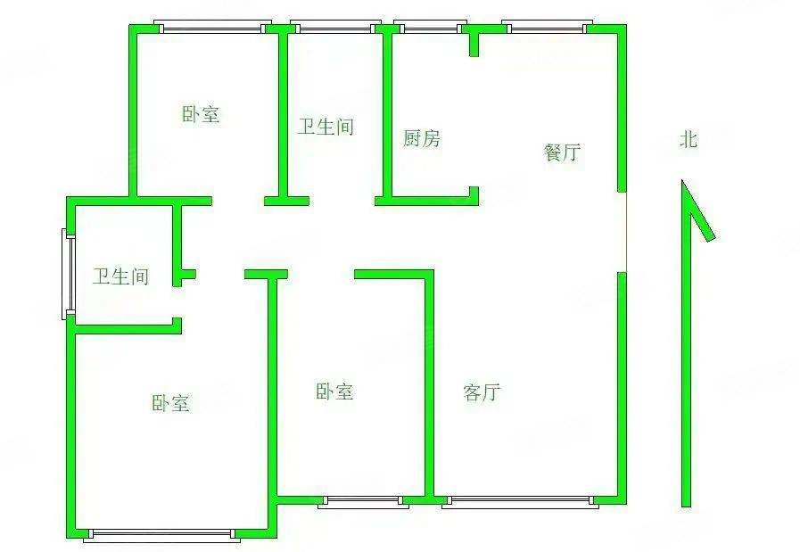 铂悦山夏花园3室2厅2卫119.37㎡南北95万