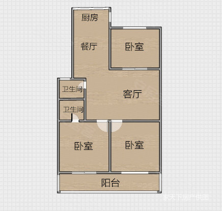 友汇花园3室2厅2卫95.5㎡南北200万