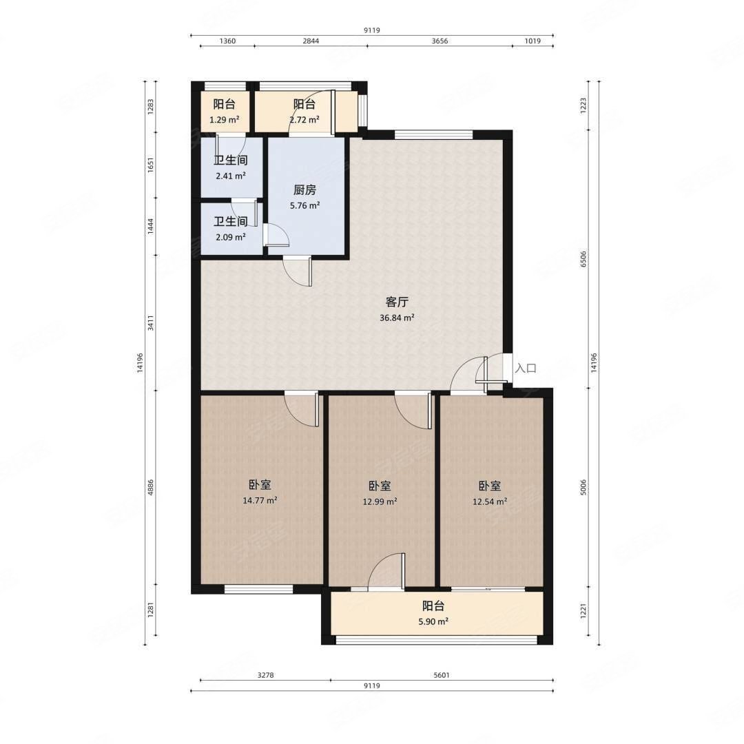 南阳路博颂路均价6000多三卧朝阳2楼停车方便