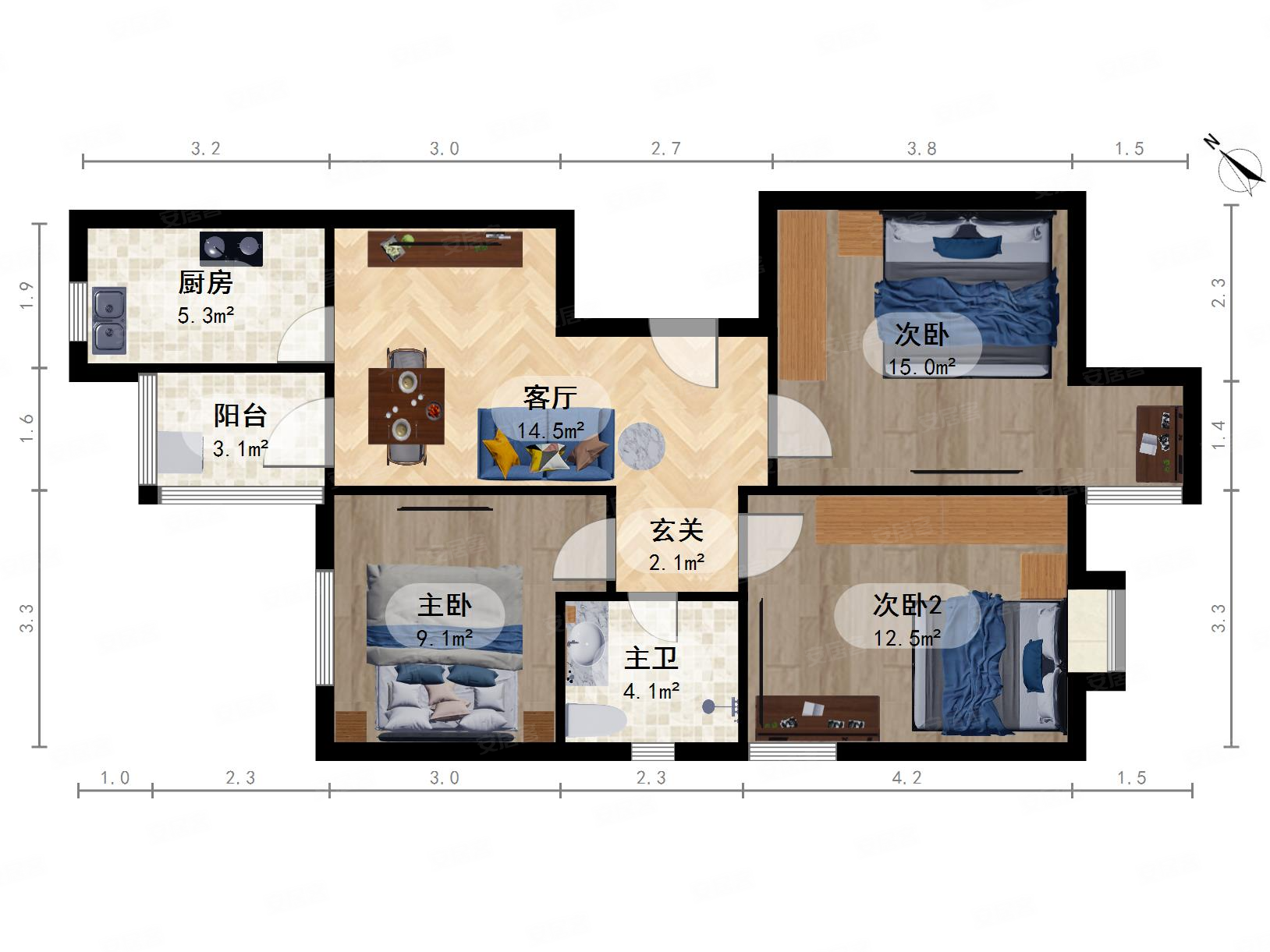 丰盛园电梯房三室低楼层次新小区价格可议看房方便