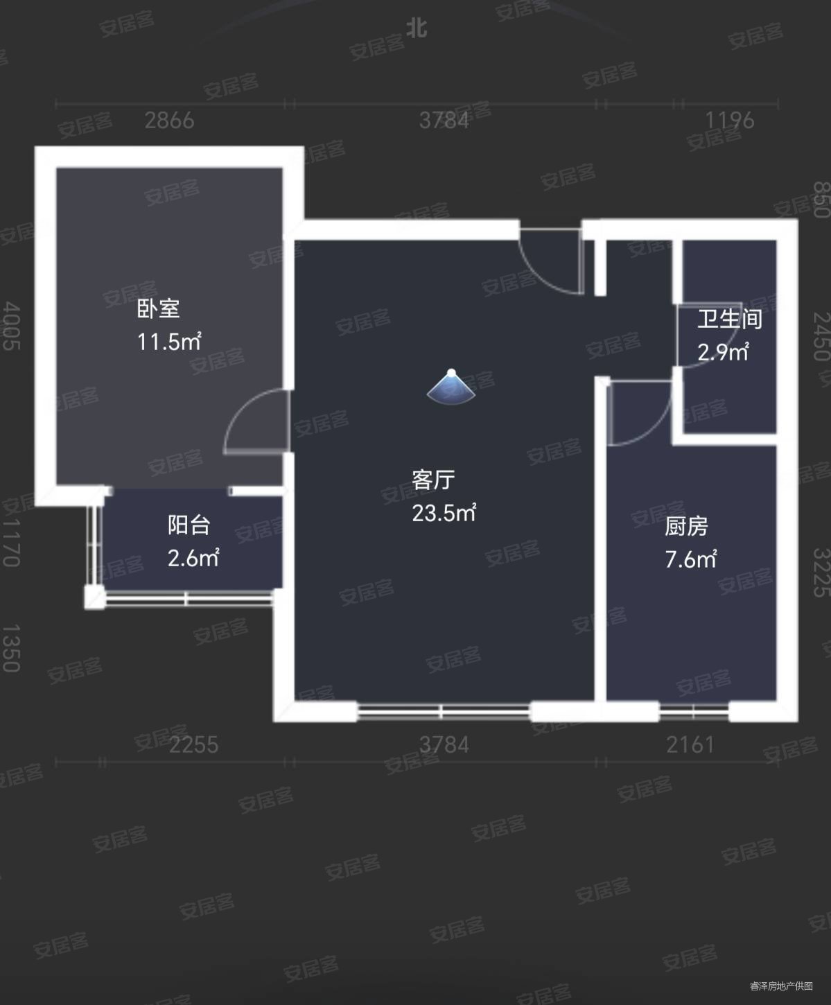 东方泽龙1室1厅1卫63.24㎡南39万