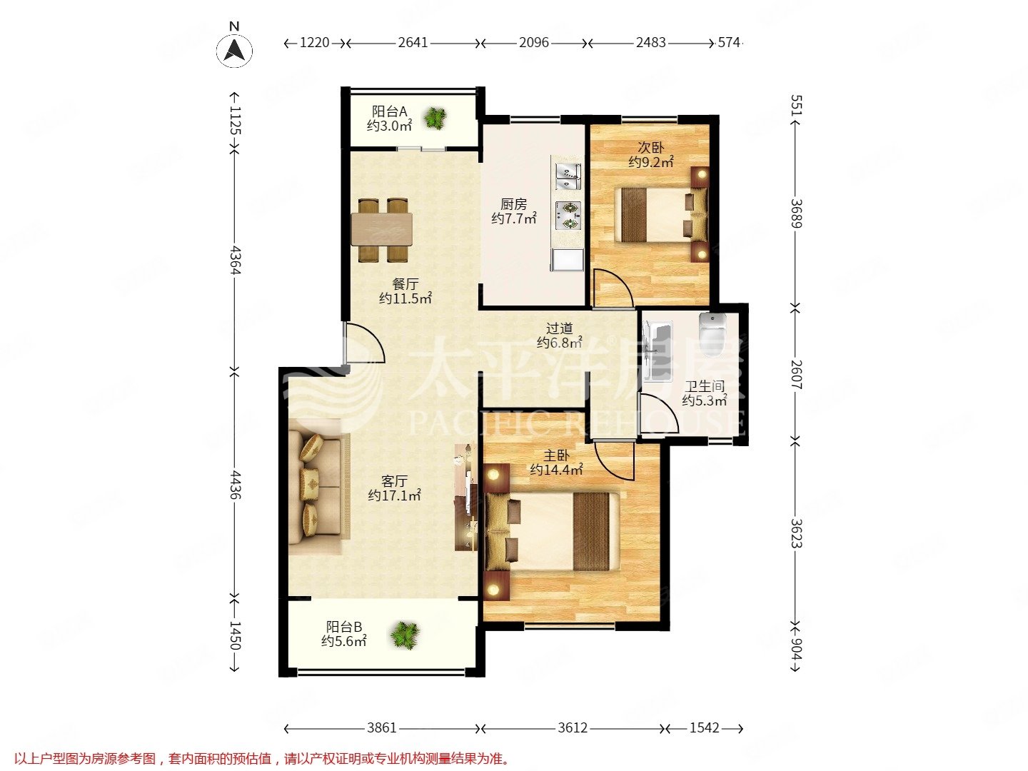 闵浦新苑四村2室2厅1卫91.35㎡南410万