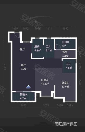 中海枫桥里3室2厅2卫109.34㎡南290万