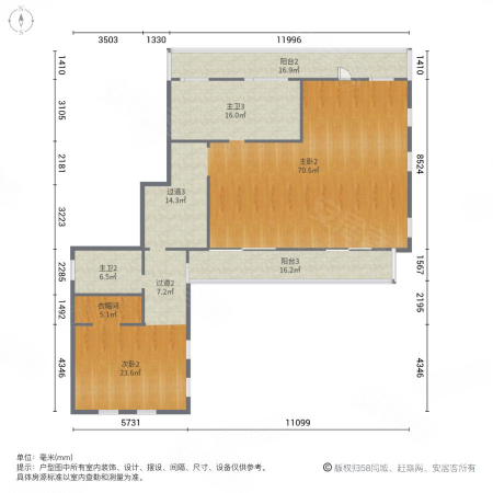 绿城理想之城玫瑰园5室2厅4卫375.47㎡南北2100万