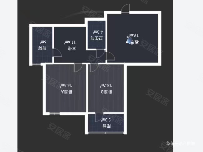 恒嘉拉德芳斯2室2厅1卫110.79㎡南北99万