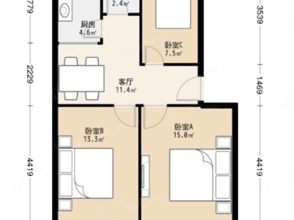 【多图】畅春园,北京大学租房,101中学 畅春园 精装三居 南北通透