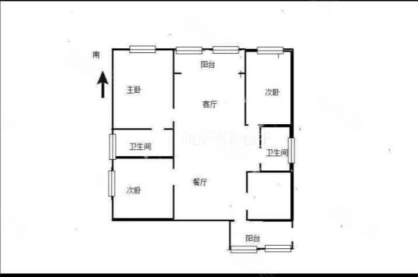 颐达园3室2厅2卫118㎡南北120万