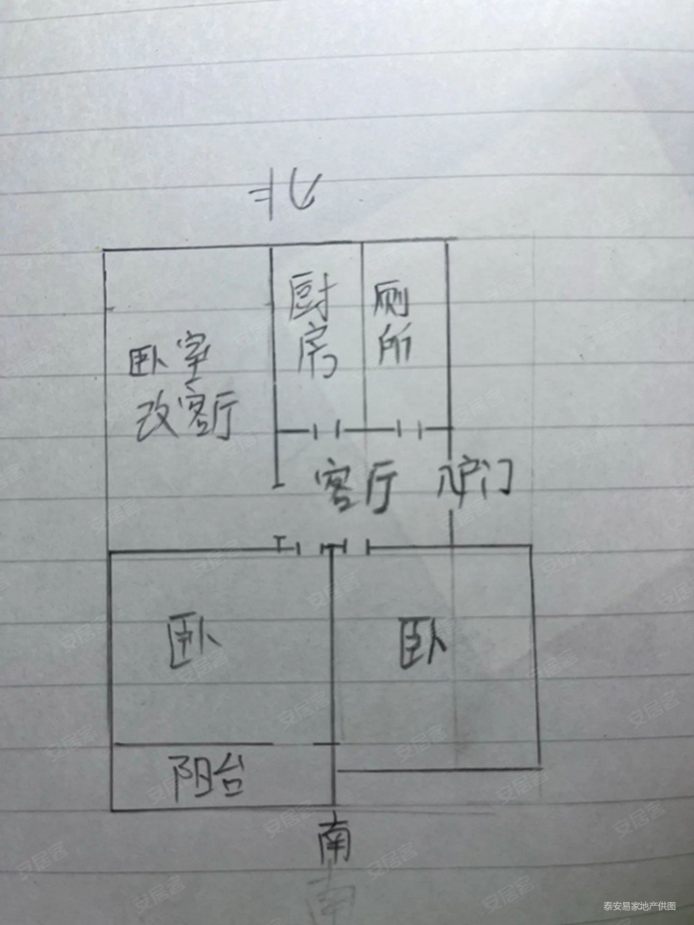 山东科技大学红门路住宅区3室1厅1卫69.9㎡南北131万