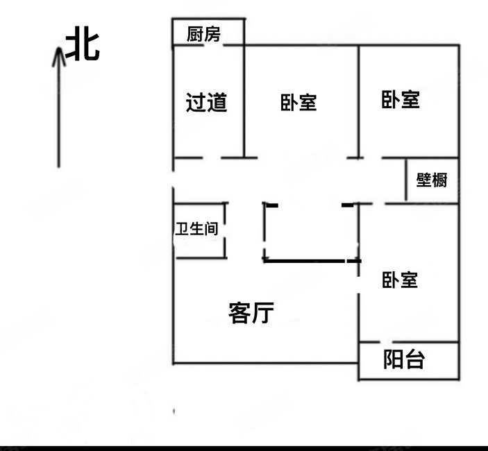 北方设计研究院第四生活区3室2厅1卫104.77㎡南北168万