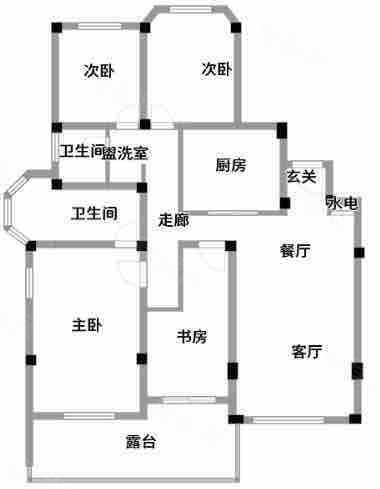 聆湖春天5室2厅5卫213.32㎡南北125万