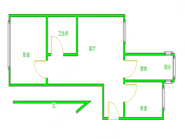 惠景新苑2室1厅1卫67.6㎡南北59万