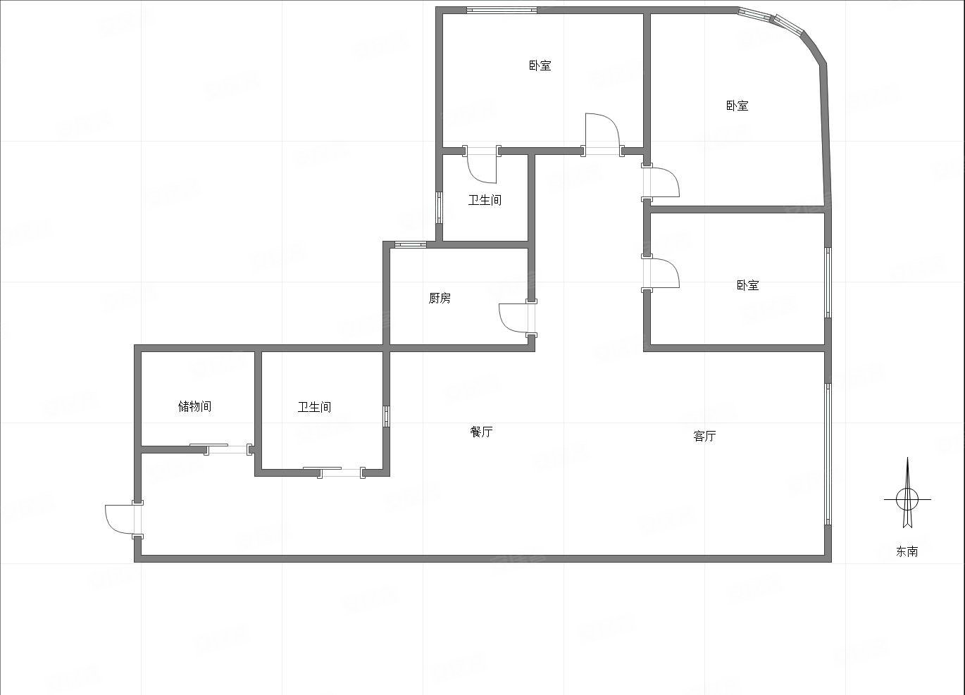 融信大厦3室2厅2卫145㎡南北160万