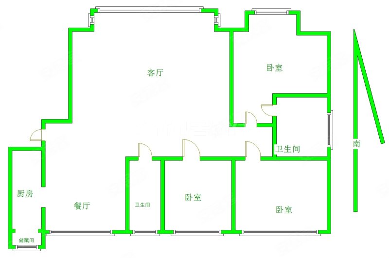 金河湾 电梯中层 精装三室二卫 房本满二 方便看