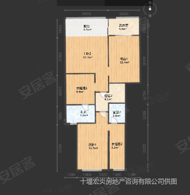中国中铁世纪山水6室3厅3卫300㎡南北172万