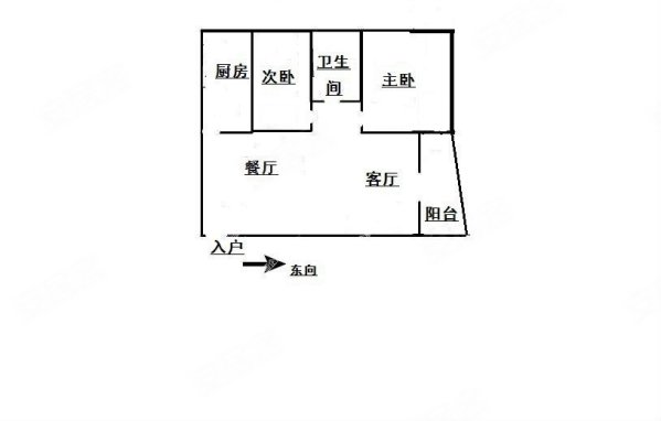 远洋风景2室2厅1卫85.27㎡东北89.6万