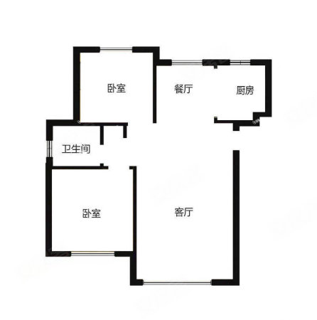 大连港天下粮仓2室2厅1卫88.99㎡南北163万