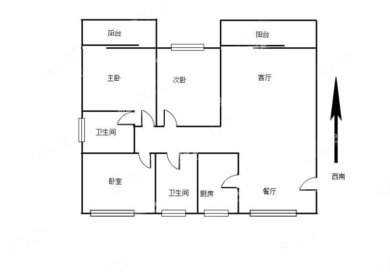 东港印象3室2厅2卫91.3㎡南北320万